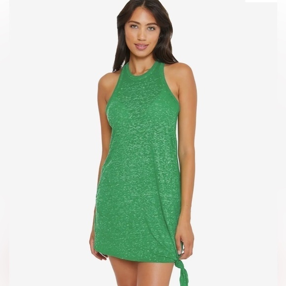 BECCA Beach Date High Neck Dress Cover-up (Grass) Women's Swim coverup XS/S - Picture 8 of 12
